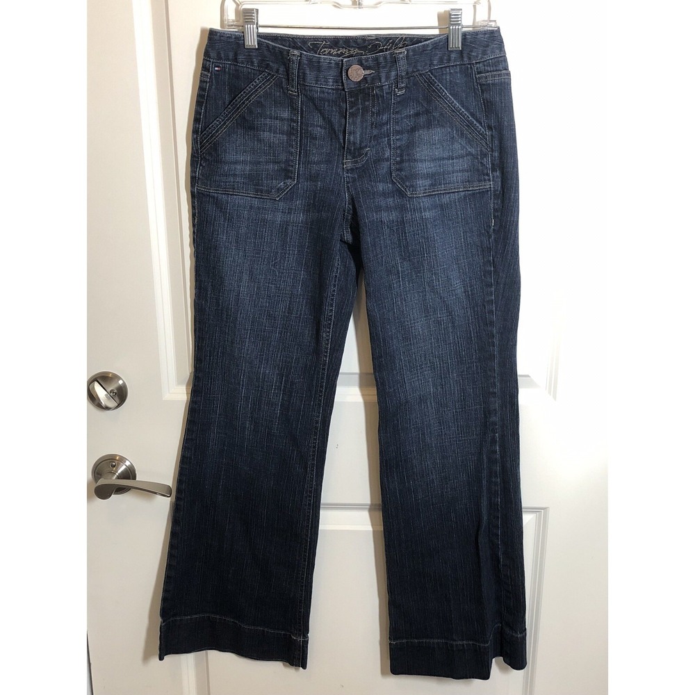 Tommy Hilfiger Jeans 6 Blue American Splendor Mid Rise Trouser Dark Wash Boot